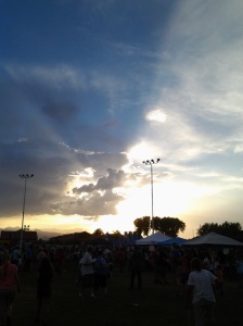 Sunset at North Las Vegas Stake Pioneer Day, Saturday, July 26, 2014