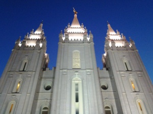 My favorite view of the Salt Lake Temple: Saturday, August 30, 2014. 